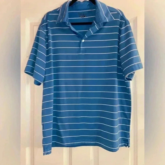 Walter Hagen Hydro-Dry Men’s Large Striped Polo Shirt - Picture 1 of 5